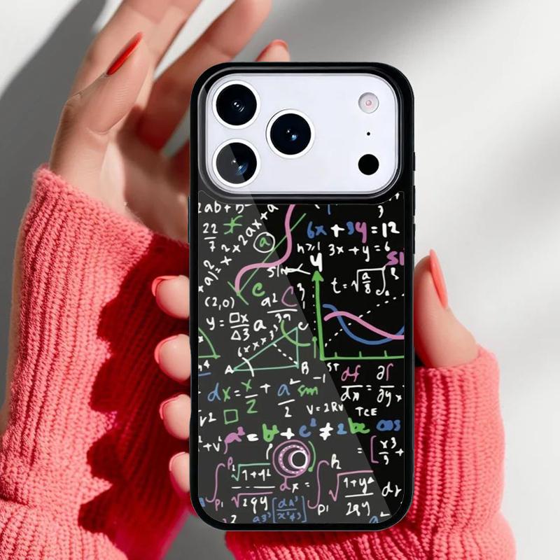 Забавный дизайн по математике и физике Чехол для телефона для iPhone 17 16 15 14 13 Pro Max Задняя крышка для 12 11 Pro Coque