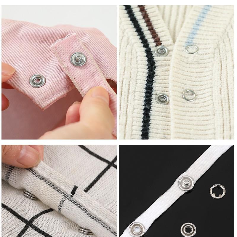 100 шт. набор металлических швейных кнопок, плоскогубцы, пластиковые плоскогубцы, застежки-кнопки с коробкой