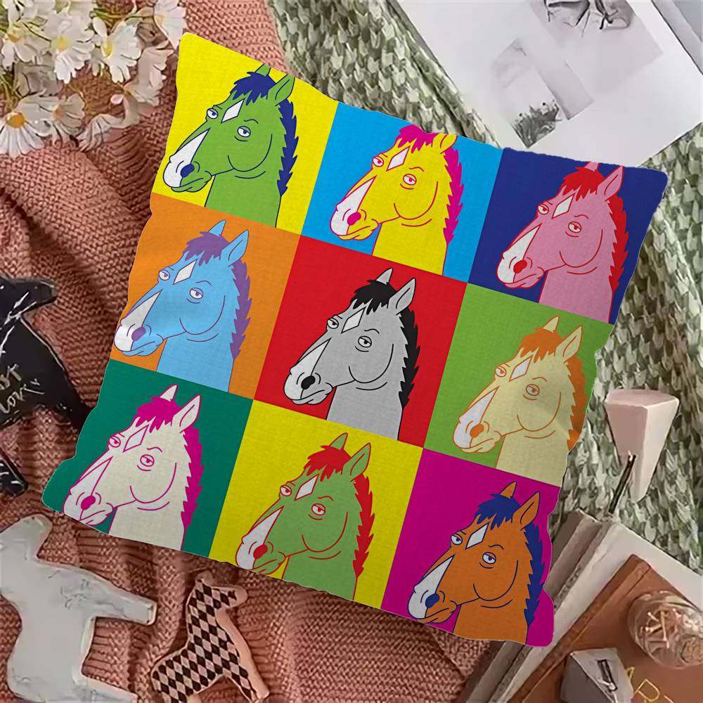 BBoJacksHHorseman Cushion Cover Inches Farmhouse Decor Home Throw Pillow Covers for Couch Decorations