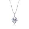 S925 Silver Necklace 2 Carat Moissanite Chain Ins Wind Collarbone Chain Pendant