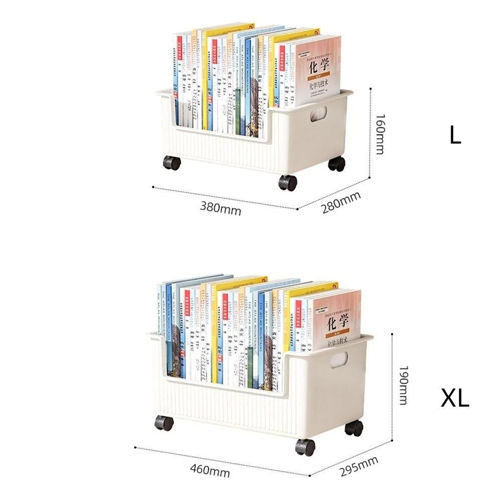 Многоцелевой ящик для книг на колесиках Контейнер для хранения большой вместимости Хранение канцелярских принадлежностей