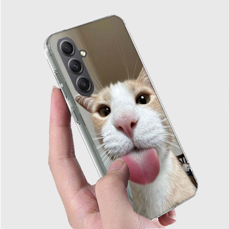 Pet Cat Funny Memes Phone Case for Samsung A16 A26 A36 A56 A17 A37 A57 A07 A06 A02S A03 A04S A05S Galaxy Note 20 10 A50S A71 A51