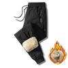 Lamb Fleece Cotton Pants Autumn and Winter Plus Velvet Cold-proof Men's Elastic Waist Casual Pants Warm Long Pants