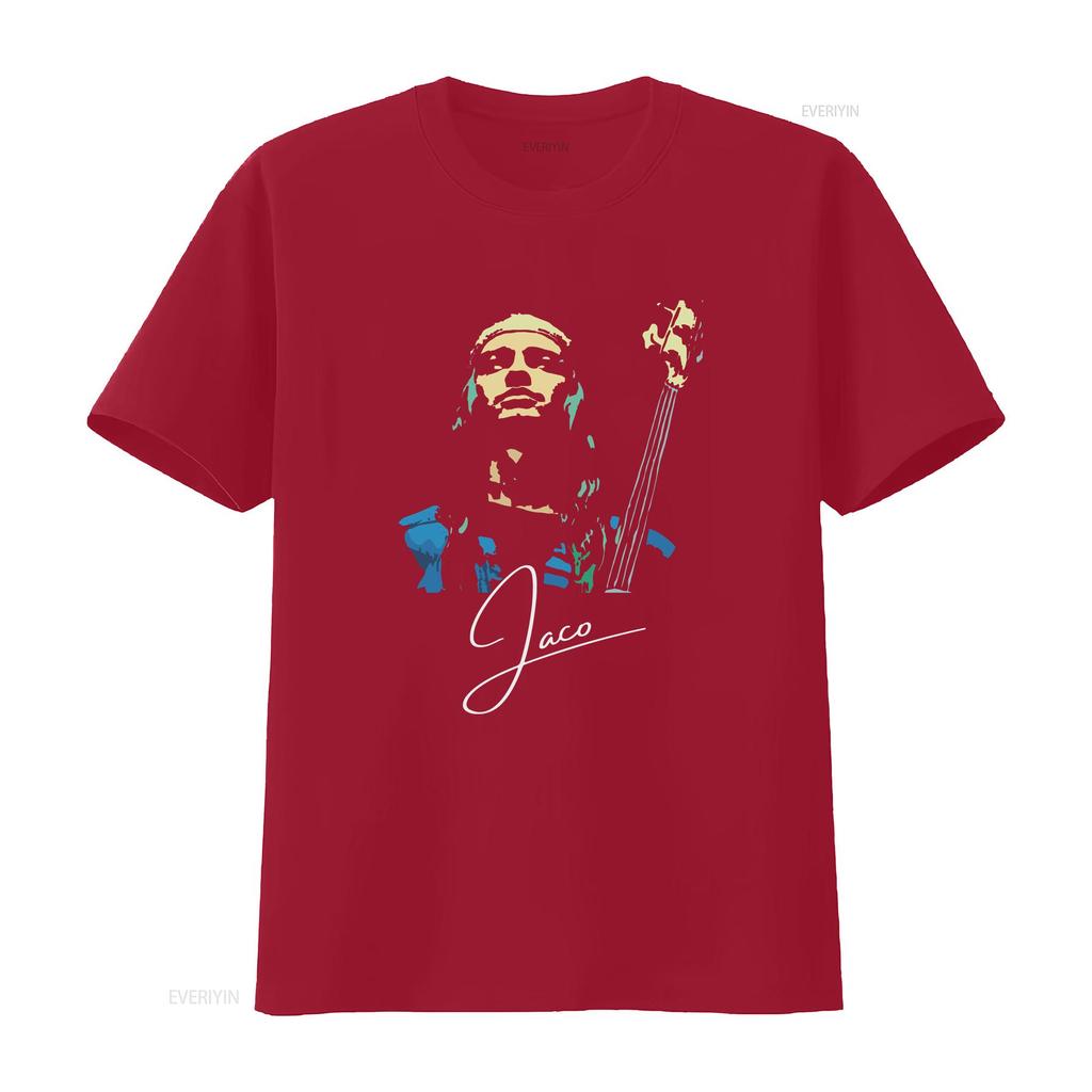 Jaco Pastorius Signature T Shirt vintage Washed graphic homme Versatile Casual Stretched Comfortable fashion Stylish