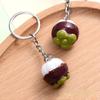 Potato Mangosteen Model Pendant Mangosteen Food Keychain Simulation Potato Keychain  Earphone Case
