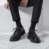Летние новые мужские низкие туфли в стиле business casual, модные, на толстой подошве, на шнуровке, броги с большой головкой, кожаные туфли с низким верхом, маленькие кожаные туфли