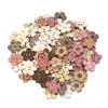 100PCS Bohemian Style Clothing Button Flat-back Sewing Button Flower Wooden Buttons Clothing Sewing