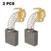 2 Pcs Carbon Brushes Carbon + Metal 18mm X 17 X 7mm Brand New