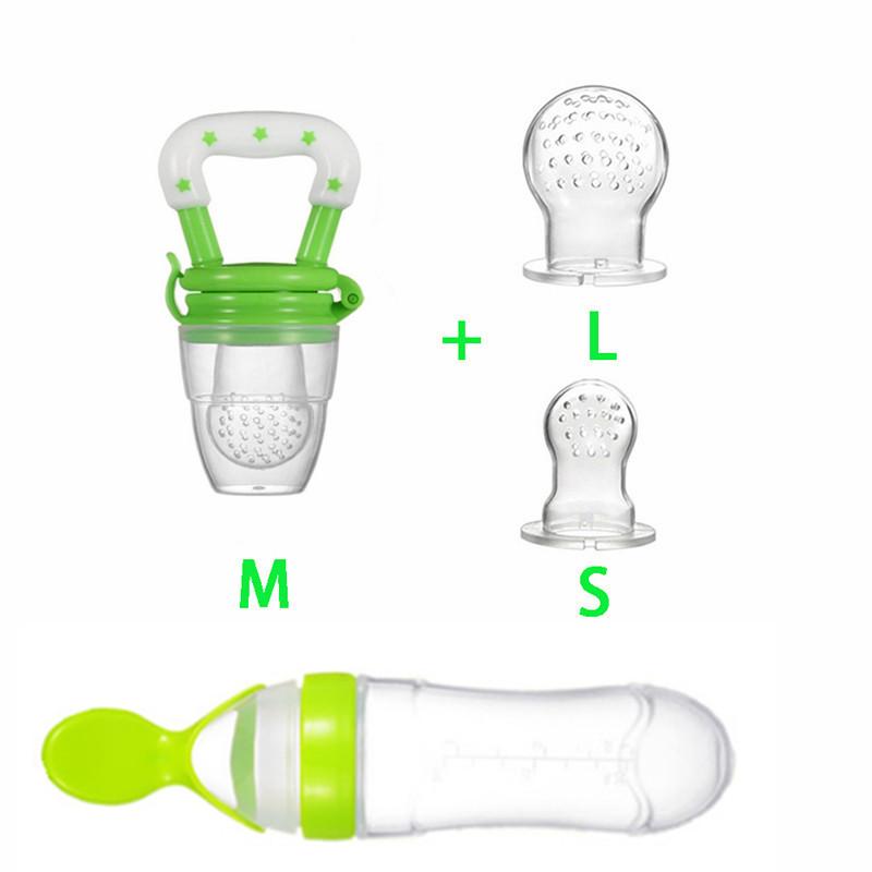 4Pcs/Set Baby Food Pacifier Toddler Nibbler Feeder Cup Boy Girl Fruit Vegetable Feeding Infant Newborn Nipple Soother Bottles