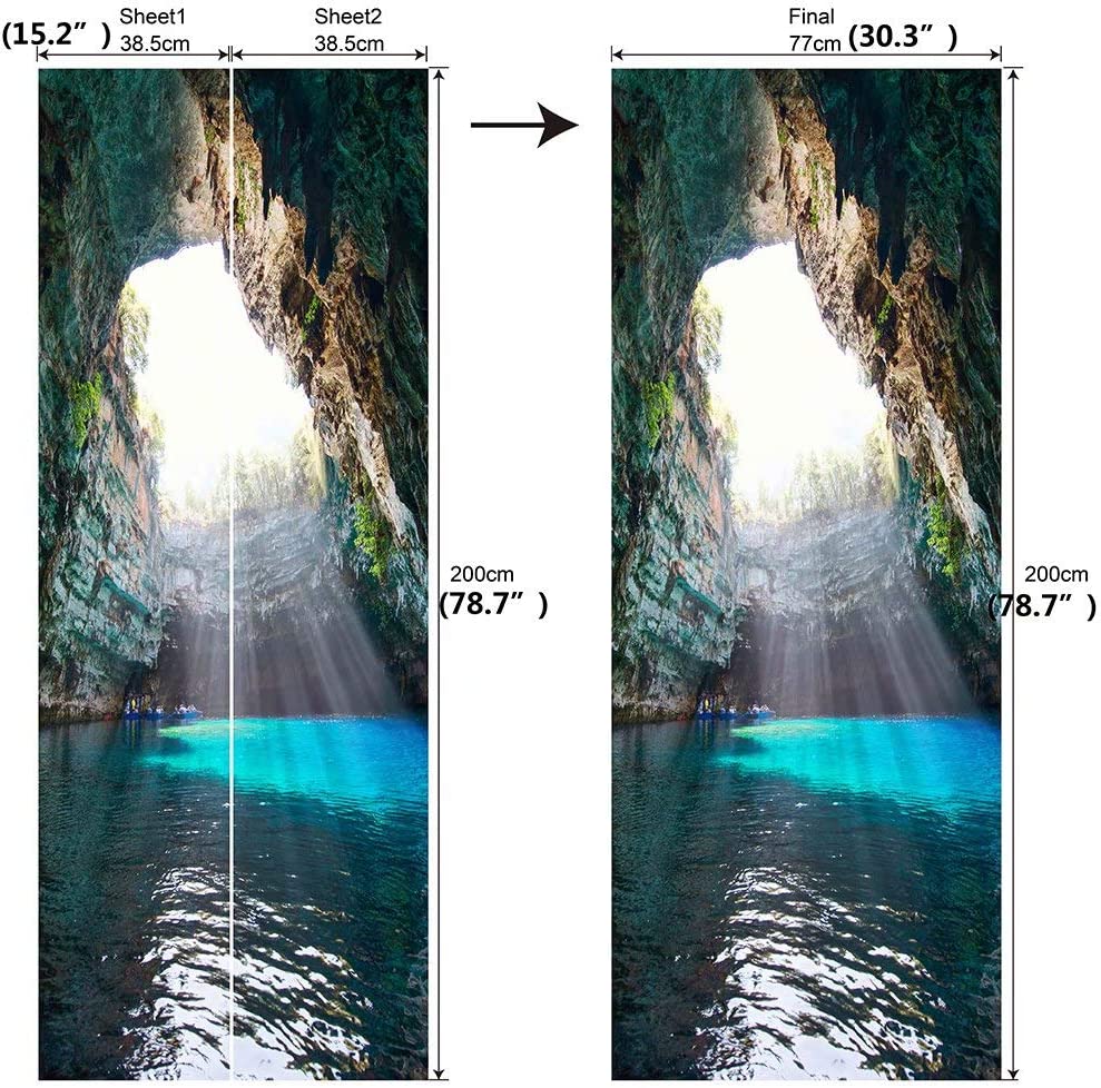 Наклейка на дверь, настенная бумага, 3D обои, сделай сам, постер, художественные фрески, домашний декор, наклейки с цитатой, украшение, самоклеящиеся съемные садовые