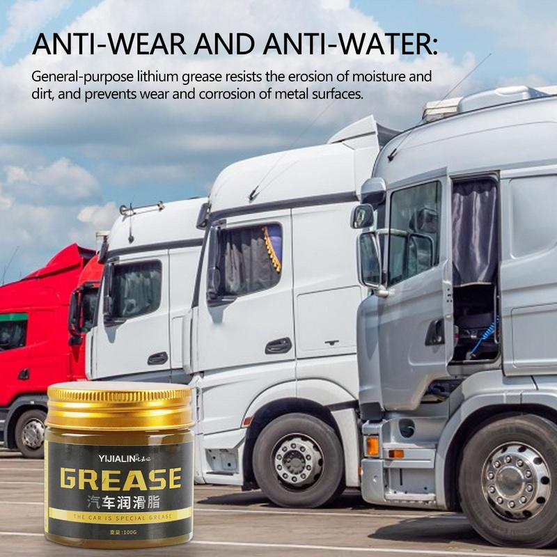 Автомобильная смазка 100г Водонепроницаемая смазка Высокотемпературная смазка Смазка для колесных подшипников для автомобильных ступичных подшипников Металлические поверхности
