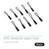 150 Pcs Lock Mechanism Zip Clip Buckle 15 Colors Slider Cord Rope Puller Zipper Pulls  for Bag