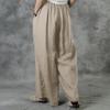 Ladies New European and American Large Size Loose Cotton and Linen Casual Trousers for Women