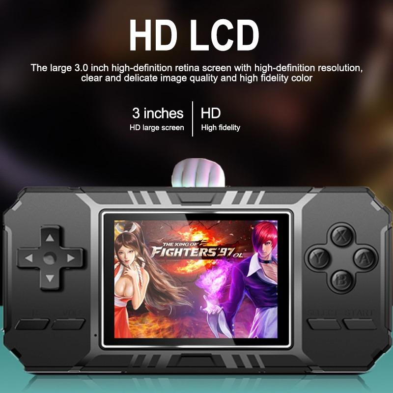 Портативные игровые плееры, ретро мини-консоль, 8-битный 3,0-дюймовый цветной ЖК-экран, встроенный 520 игр, портативный