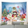 Home Decor Art Wall Hanging Dorm Bedroom Living Room Christmas Tapestry Santa Christmas Tree Ball Gift Fireplace Decoration