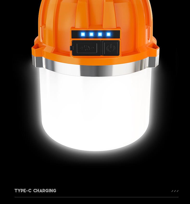 Rechargeable Multi-Functional Super Bright Camping Lantern with Long Battery Life for Emergency and Night Market Lighting