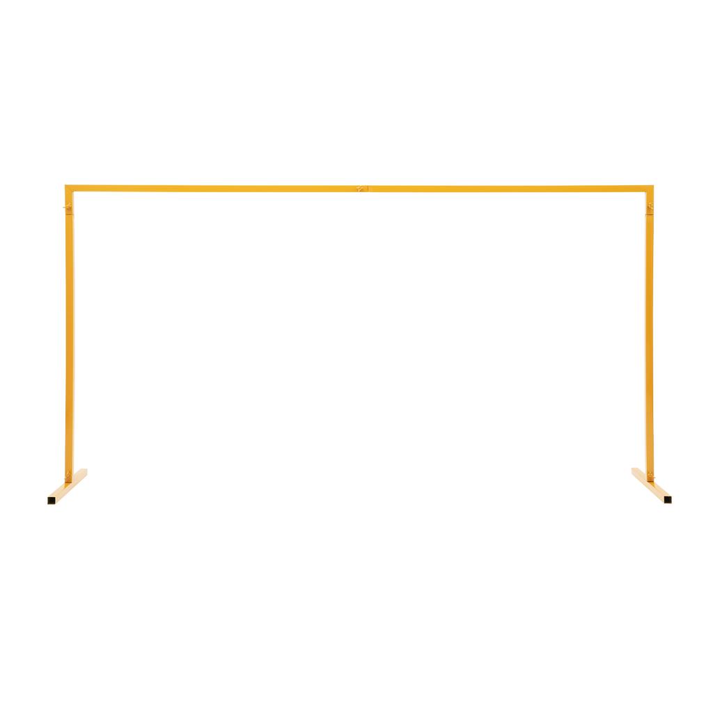 6.6x6.6FT Square Metal Wedding Arch Stand Flower Balloon Arch Stand Backdrop Frame Height Adjustable for Ceremony Party Decor