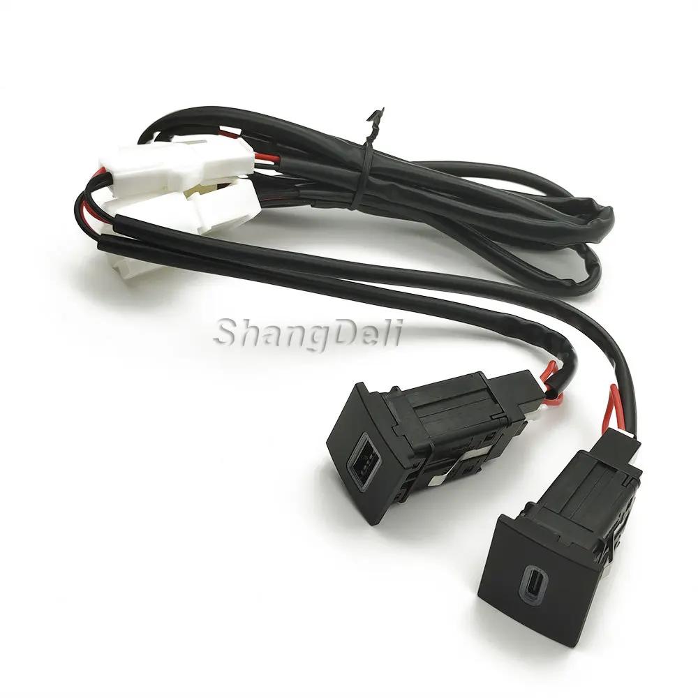 Автомобильное USB-зарядное устройство для VW Golf 6 Jetta 5 MK5 Scirocco 2006-2012 PD Quick Charge QC3.0, кнопка автомобильного адаптера для зарядки телефона