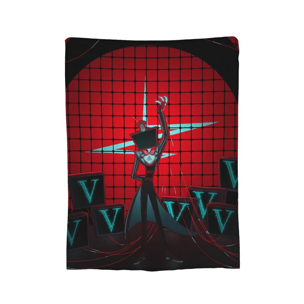 Cartoon Hazbins Hotels Vox Blanket Flannel Printed Multi-function Super Warm Throw Blanket for Bedding Car Rug Piece
