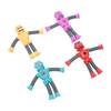 4-Piece Flexible Telescopic Suction Cup Robot Toys, Cartoon Puzzle Shape-Changing Robots, Fun Plastic, Flexible, Educational Toy for Kids, Gift,