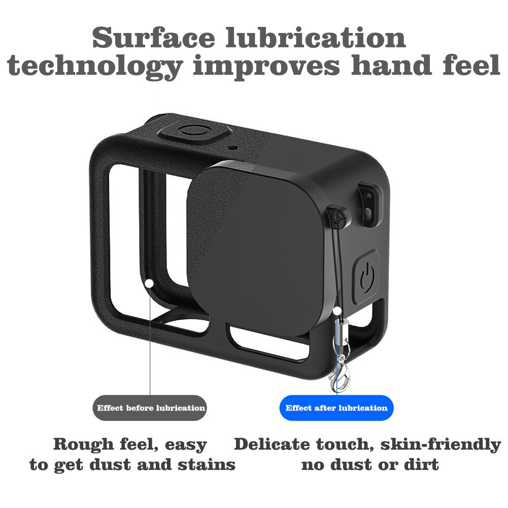 Для 13 Черный Защитный Чехол Корпус Защитник Силикон Для Go Pro Крышка Ремешок +  W6P3