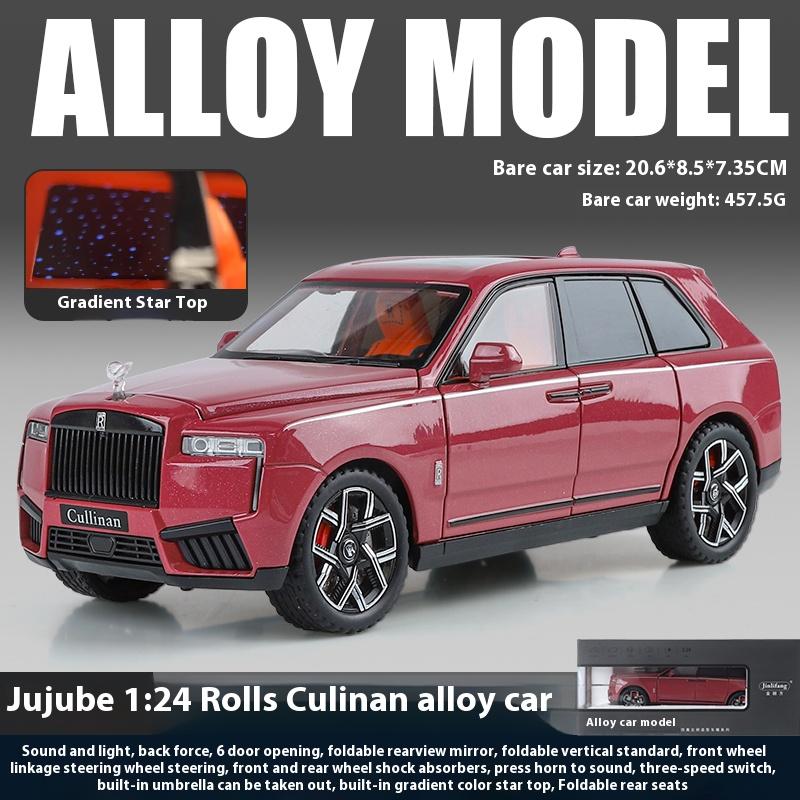 1:24 Рулона-Модель Автомобиля из Сплава Cullinan, С Имитацией Крыши «Звездное Небо», Внедорожник, Игрушечный Автомобиль для Мальчика, Внедорожник, Коллекция, Украшение, Подарок
