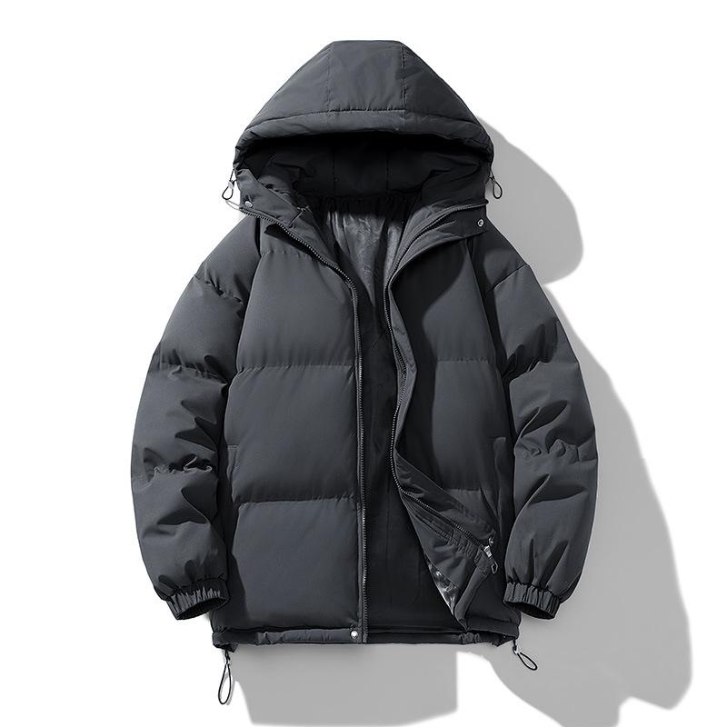 Winter Cotton-padded Jacket Men's Hooded Bread Clothing Couples Thickened Cotton-padded Loose Casual Cotton-padded Jacket Warm Coat
