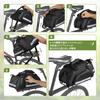 LoDrid 12L Bicycle Rear Bag, Waterproof Pannier Bag, Large Capacity, with Reflective Tape