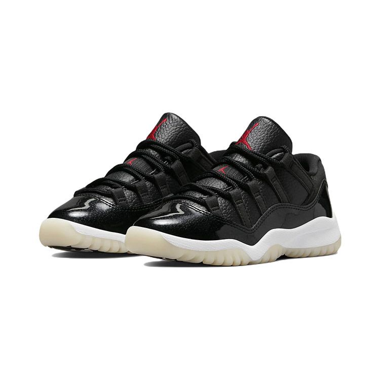 Детские кроссовки Air Jordan 11 Retro Low PS 72-10 Black White Sail 505835-001