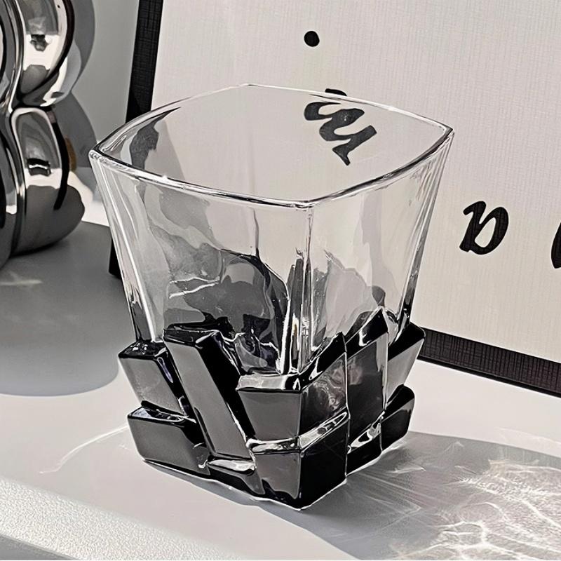 280 мл Расписанный вручную стакан для виски - Художественный дизайн, подходящий для льда, Роскошный лимитированный стакан для коктейлей и холодных напитков