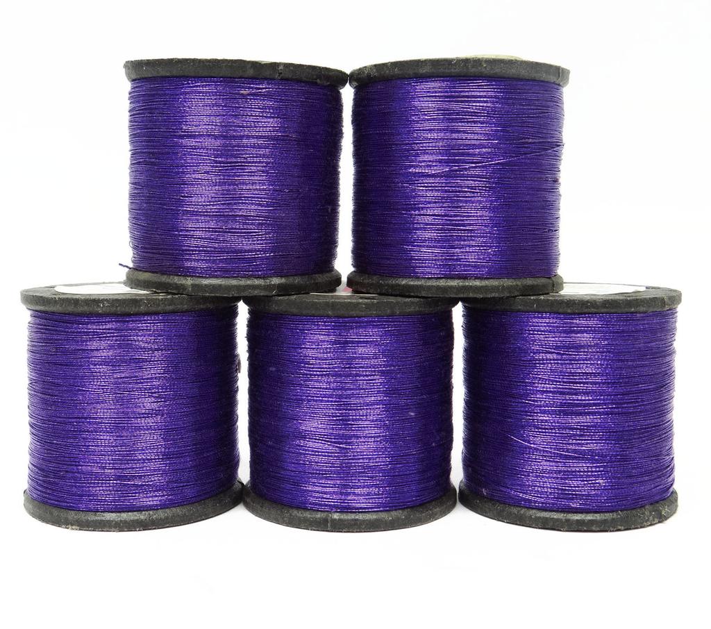 Лот из 5 шт. Полиамидная катушка, стегальная машина, металлик, оранжевый