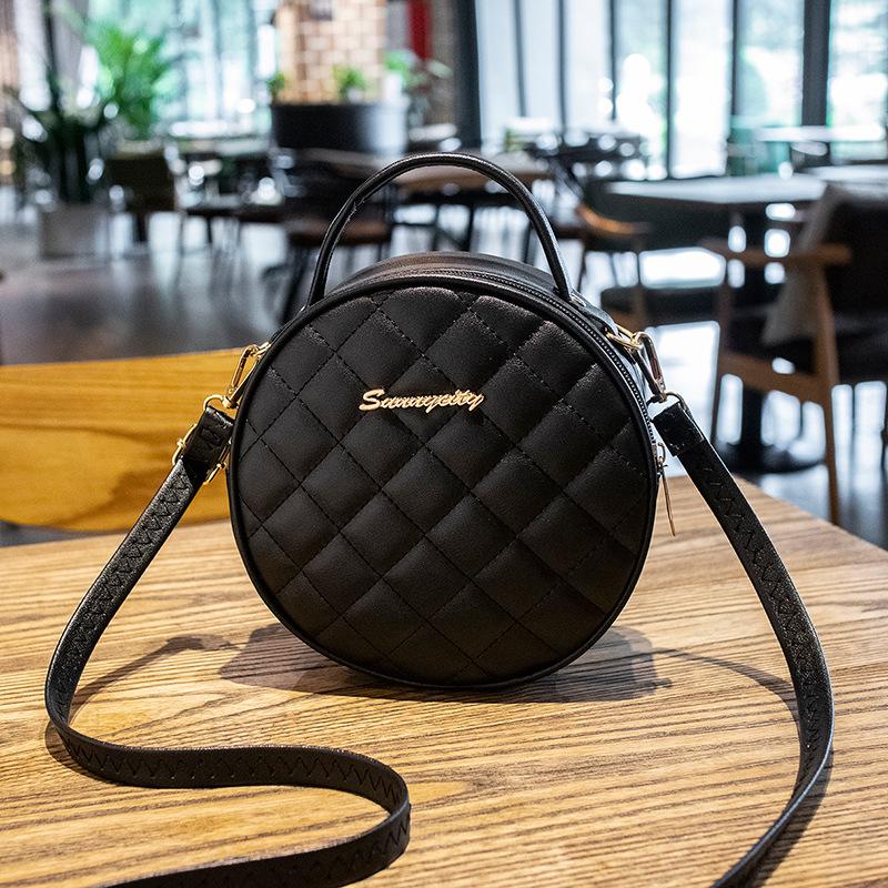 Retro Small Round Bag Women's Bag Women's Embroidered Messenger Bag