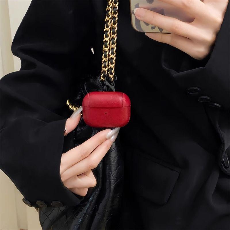 Чехол для наушников из искусственной кожи для Apple AirPods 1/2/3/4/Pro/Pro2, винтажный кожаный, креативный, устойчивый к падениям, с пластиковым крючком, интегрированные чехлы для Airpods