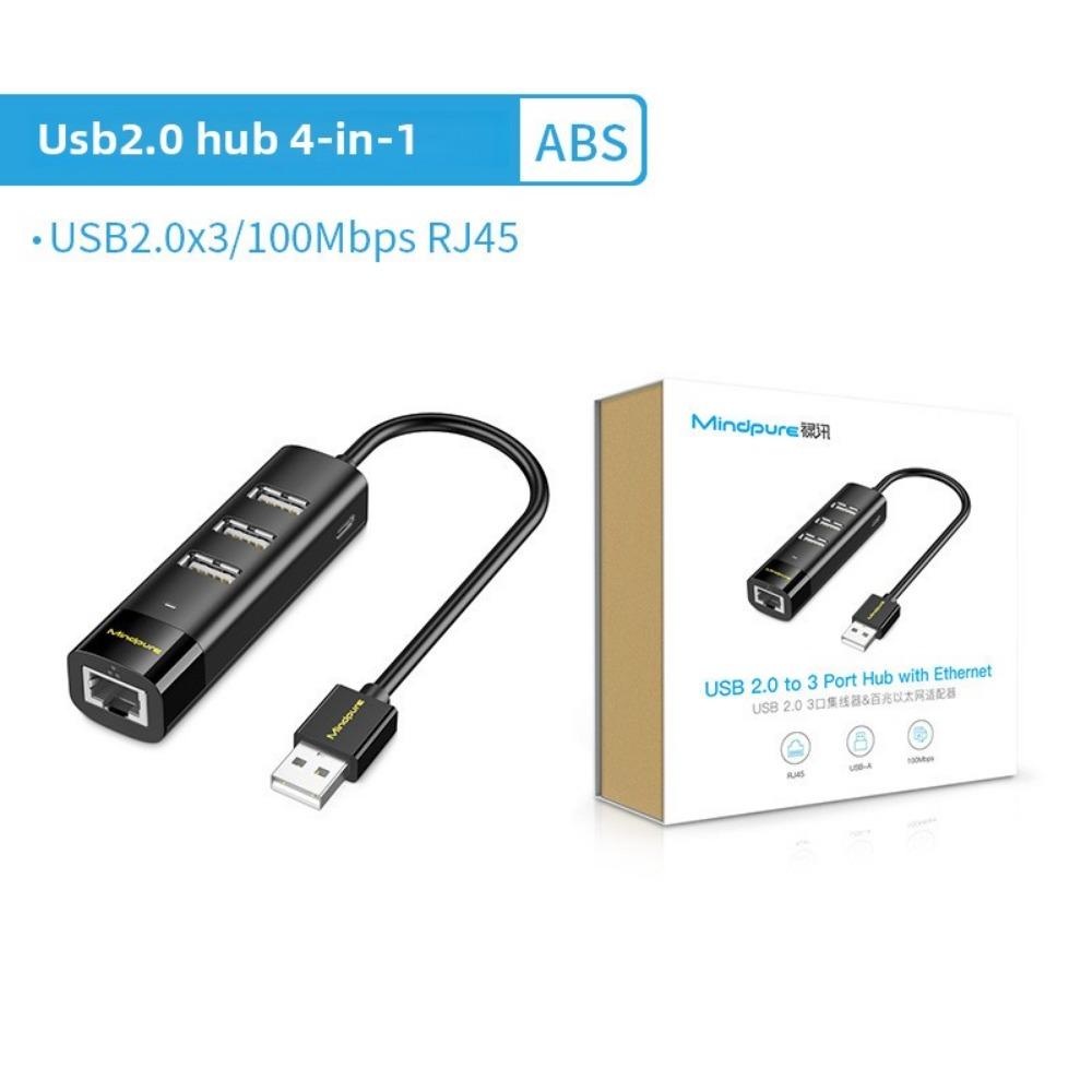 USB 3.0 Gigabit Ethernet Hub 4-портовый разветвитель с адаптером типа C для расширения сети ноутбука