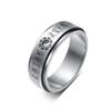National Style Clean Titanium Steel Rotary Ring Antique China Chic Stainless Steel Jewelry