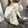 Imitation Mink Cashmere Cardigan Sweater Women Spring and Autumn Clothing 2023 Popular Long Sleeve Knitted Sweater Women