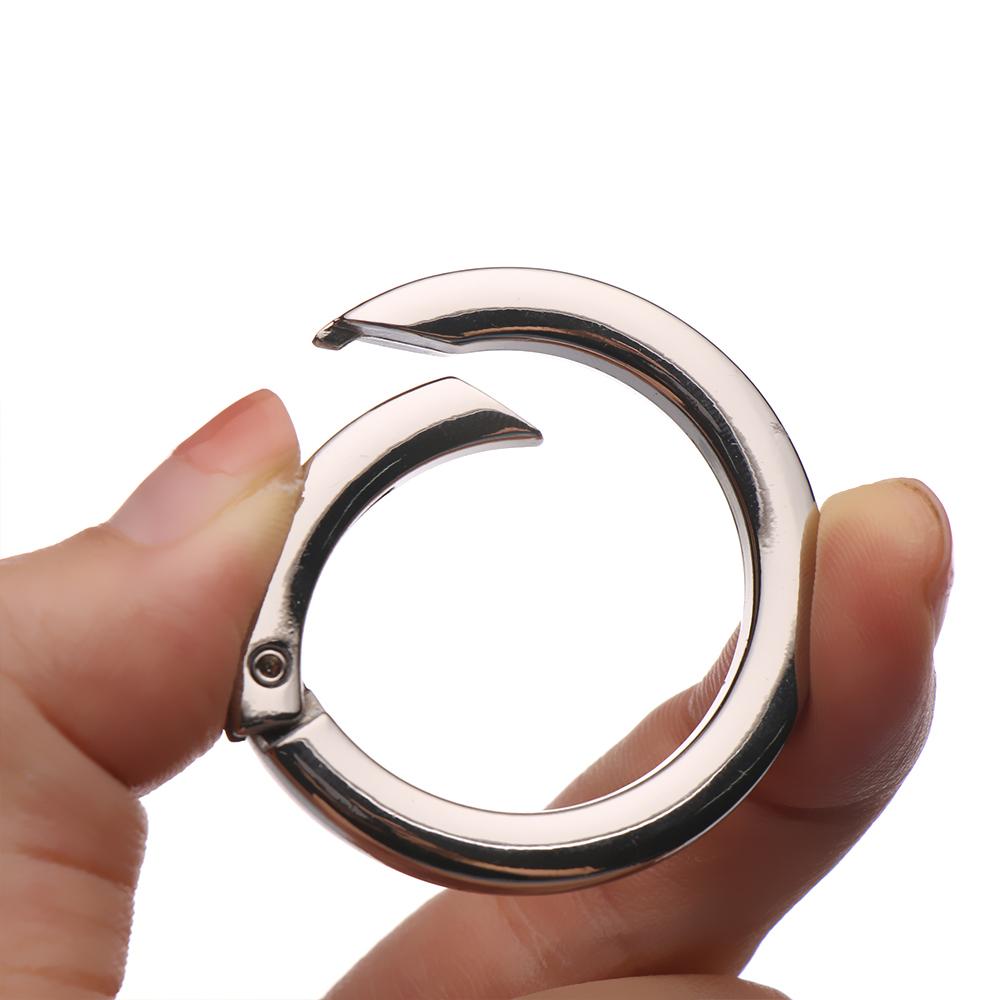 Round Push Trigger Bag Belt Buckle Spring O-Ring Buckles Carabiner Purses Handbags Snap Clasp Clip
