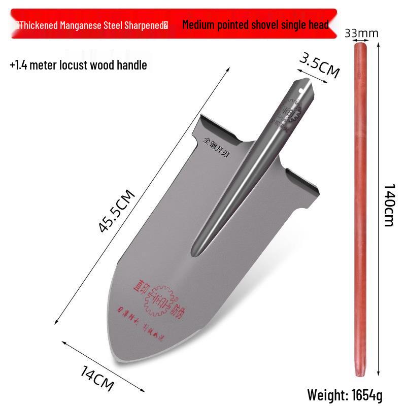 Военная камуфляжная заостренная лопата - Садовый инструмент из марганцевой стали для копания, рыхления почвы и посадки деревьев