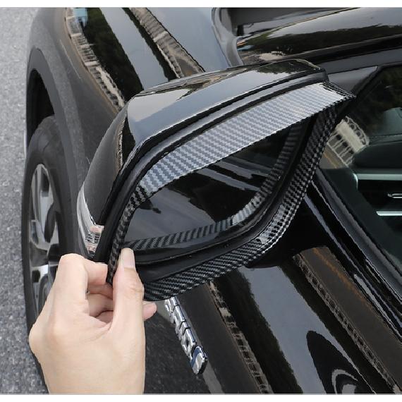 For Toyota Corolla Cross -2025 Carbon Fiber Mirror Rain Eyebrow Cover Trim