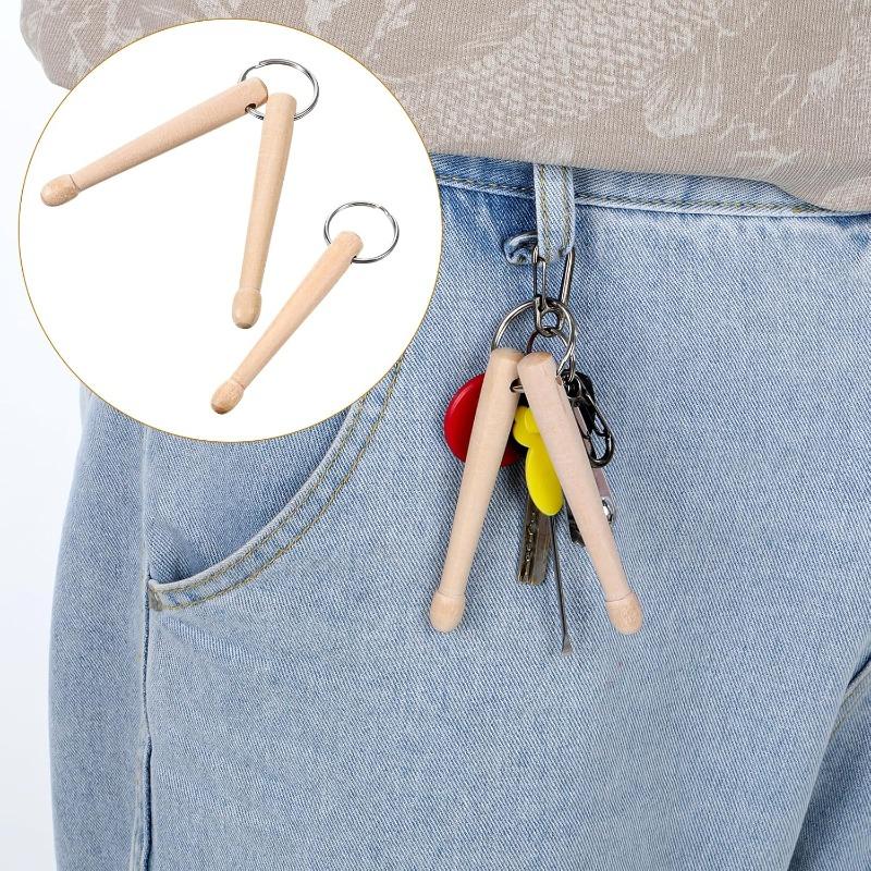 Мини барабанные палочки деревянный набор для настройки барабанов, оснащенный одной или двумя барабанными палочками и мини барабанными ударными аксессуарами