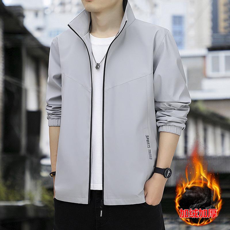 New Spring Jacket Men's Stand Collar Casual Business Men's Good-fitting Jacket Men's Large Size Sports Outdoor Men's Clothing