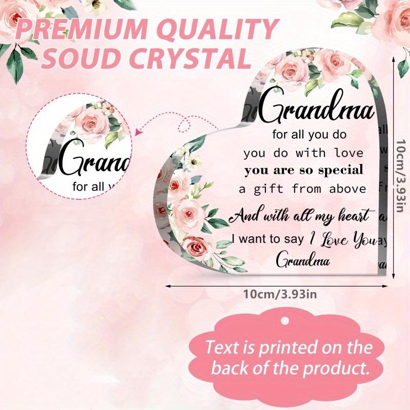 Eye-catching Acrylic Floral Grandma Centerpiece - Unique Gift for Birthday or ChristmasFestival Statue Decorations