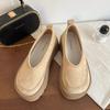 2025 Spring New Casual Fashion Versatile Thick-soled Temperament Women's Shoes Soft Leather Retro Heightening Soft-soled Casual Shoes Women