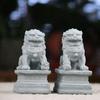 1 пара статуэток Хранителя Фэншуй Ши, каменная мини-скульптура, подарочные миниатюрные фигурки льва, универсальные