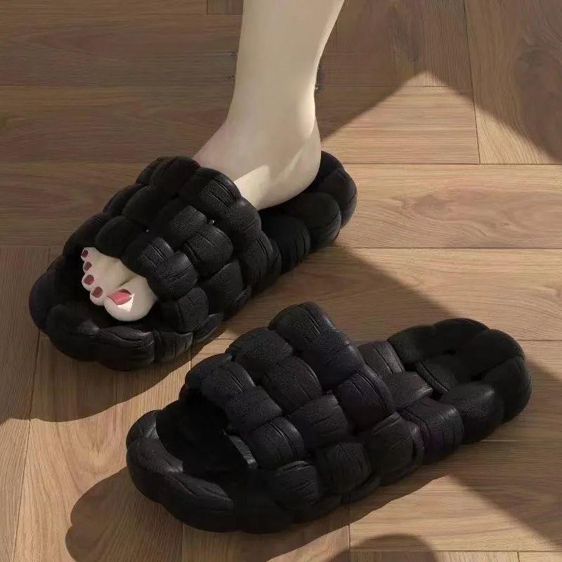 Обувь для женщин, сандалии для спальни, шлепанцы для ванной, клетчатые женские тапочки, шлепанцы Bubble 39, маленький размер, легко носить, оригинальный ПВХ VIP
