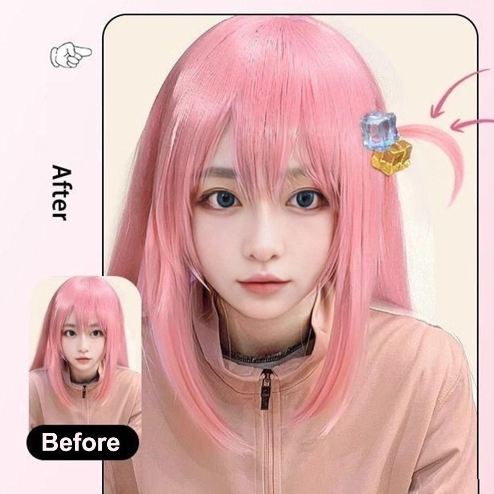 Cute Wig Hair Clips Anime Square Hairpin Sweet Wig Catch Clip Girls Accessories