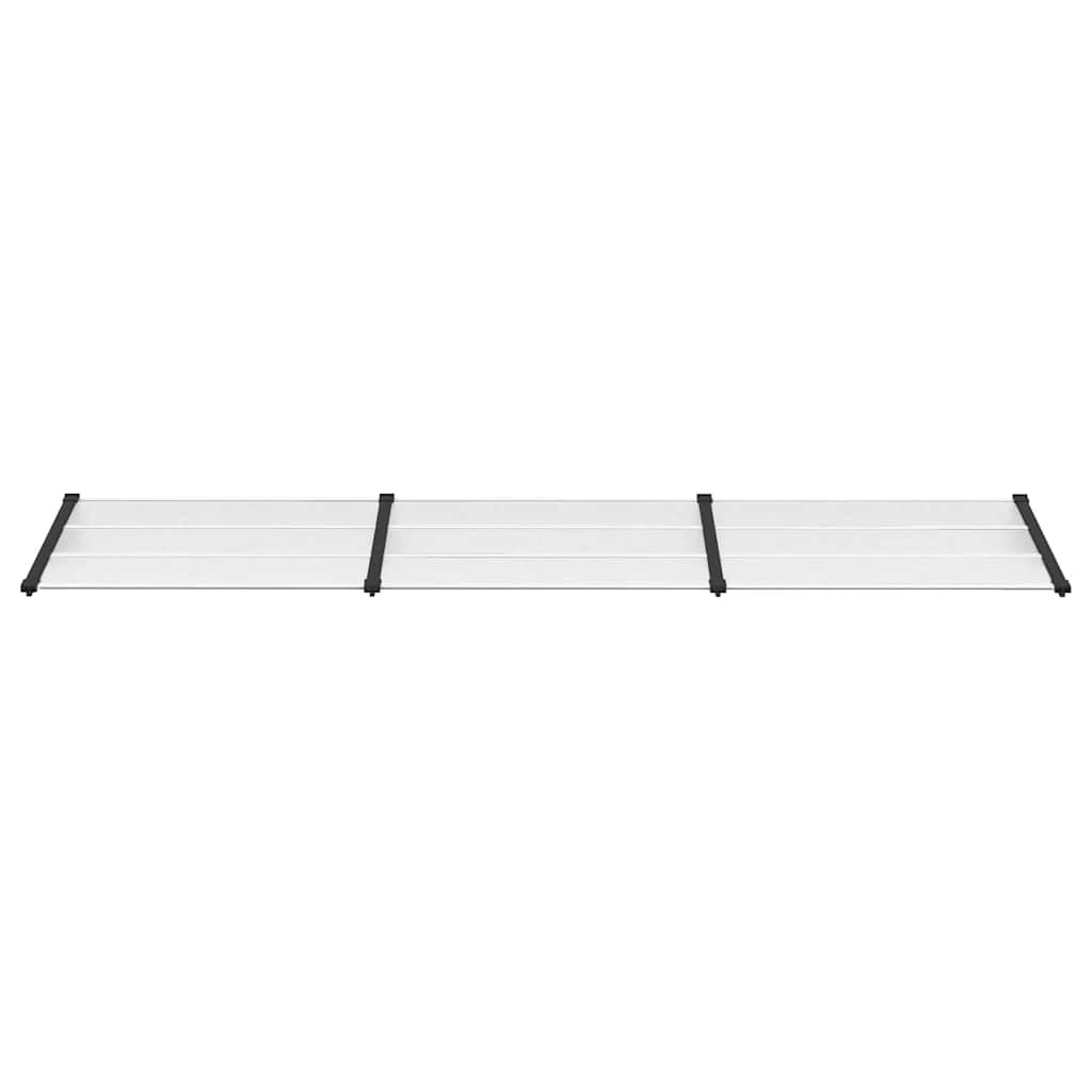 Door Canopy Black and Transparent 358.5 x 90 cm Polycarbonate