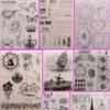 Flower Transparent Silicone Clear Stamps for Seal DIY Scrapbooking Photo Album Decor Poker Tulip Butterfly