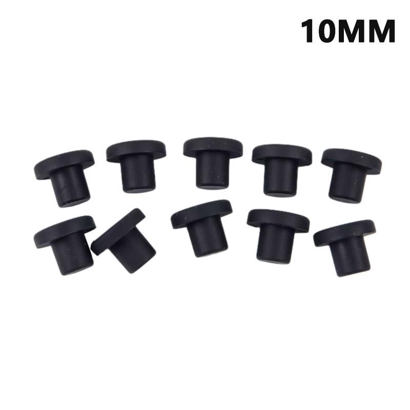 10 шт. Черные силиконовые резиновые заглушки-защелки для отверстий 3 3.5 5 8 до 12 мм Заглушки Уплотнительные пробки