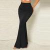 Women's Fashion Solid-Colour High-Waisted Slimming Stretch Pleated Fishtail Skirt
